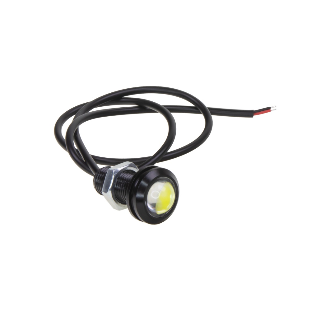 LED světlo pro denní svícení (eagle eye) 18mm, 12V, 3W, bílá (95drl18w)