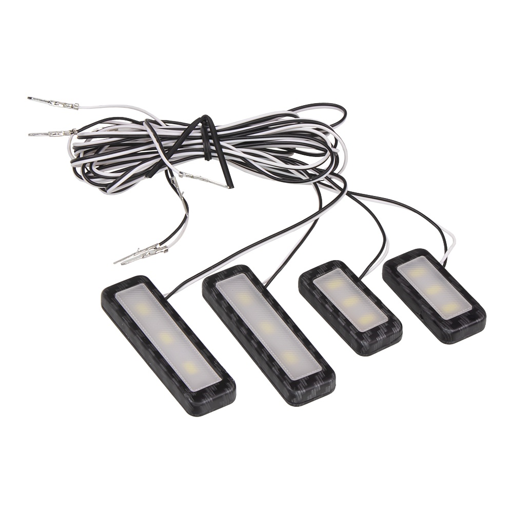 LED osvětlení vnitřní ambientní bílé, 12V, 4x světlo (95W02)
