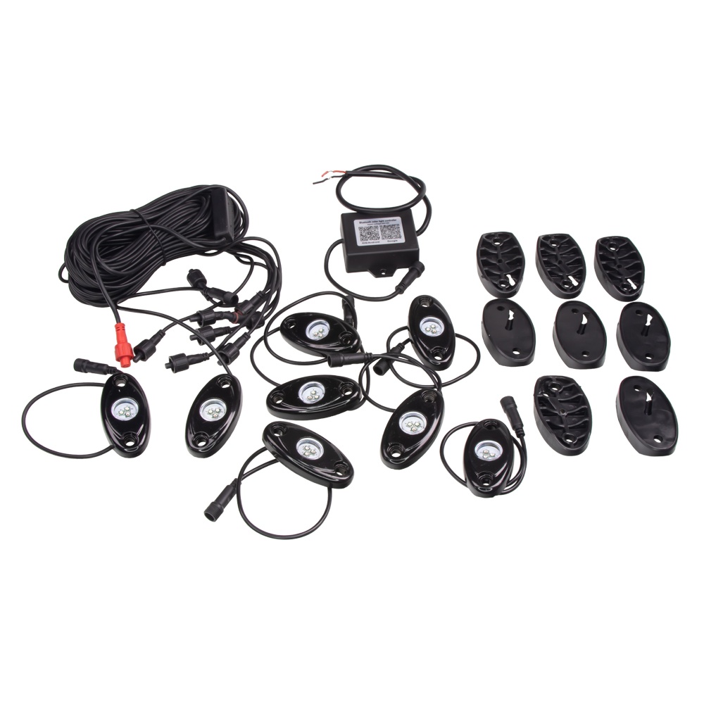 LED podsvětlení podvozku RGB 12V, Bluetooth, 24x3W (LEDrockRGB8)