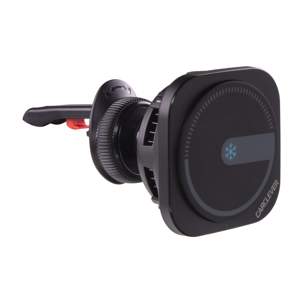 CARCLEVER Magnetický držák s Qi dobíjením s aktivním chlazením do mřížky ventilace (MagSafe compatible) (rw-m10)