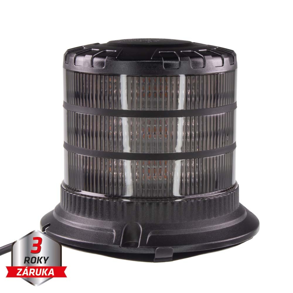 LED maják, 12-24V, 24xLED oranžový, magnet, smoke, ECE R65 (wl828SM)