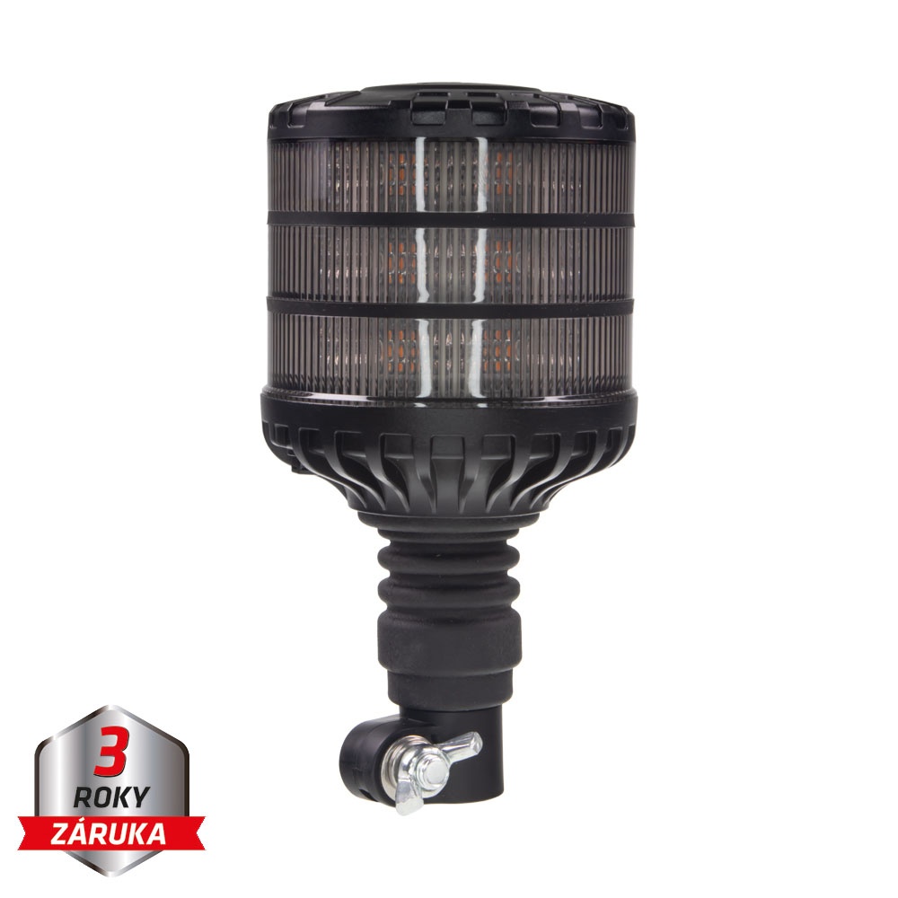 LED maják, 12-24V, 24xLED oranžový, na držák, smoke, ECE R65 (wl828SMhr)