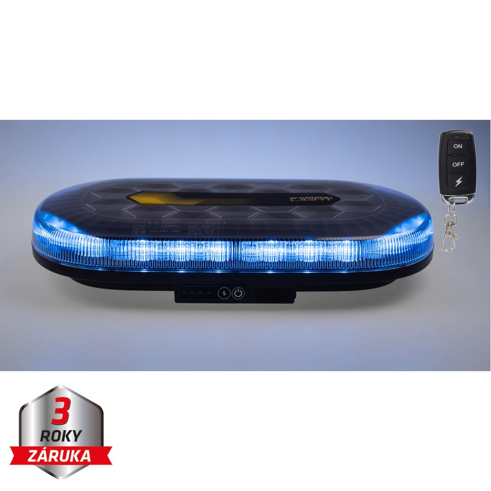 AKU LED rampa modrá, 48xLED, magnet, 328mm, ECE R65 R10 (sre2-bat865blRE)
