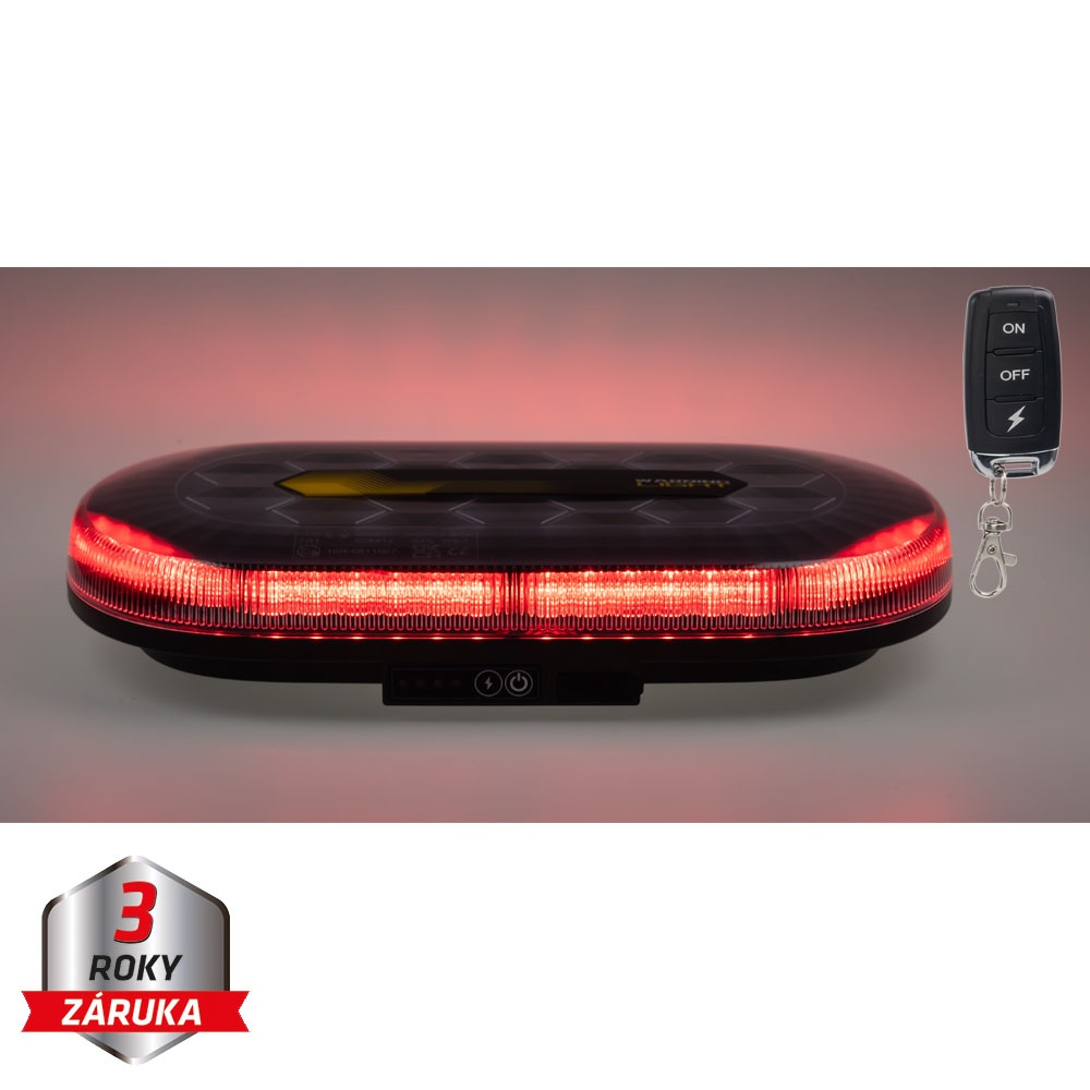 AKU LED rampa červená, 48xLED, magnet, 328mm, ECE R65 R10 (sre2-bat865reRE)